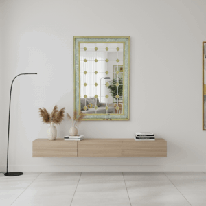 Cermin Bevel Frame Kristal Gold 150 x 100 cm MI 0101002