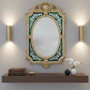 Cermin Dinding Ukir Frame Gold 150×90 cm MI 0101044