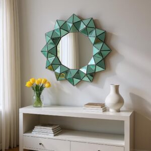 Cermin Dinding 3D Green 120 x 120 cm MI 0101008