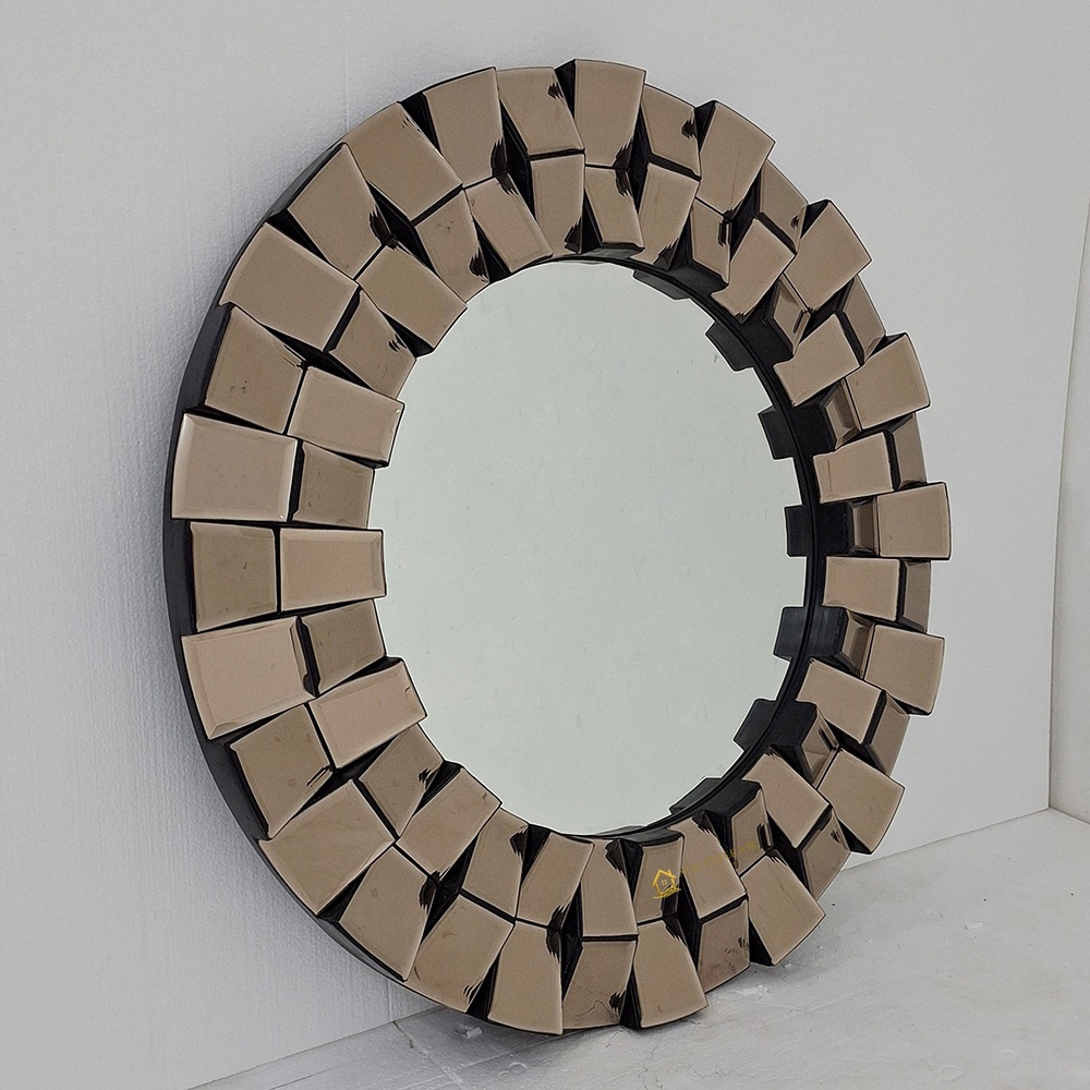 Cermin Dinding Bulat Modern 90×90 cm MI 0101014