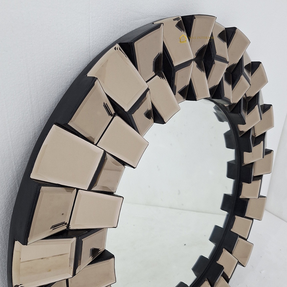 Cermin Dinding Bulat Modern 90×90 cm MI 0101014