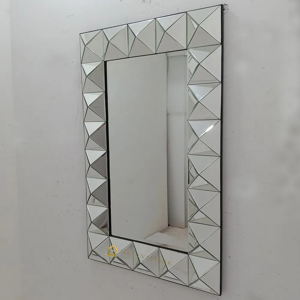 Cermin Dinding Diamond 3D Silver 140 x 80 cm MI 0101018
