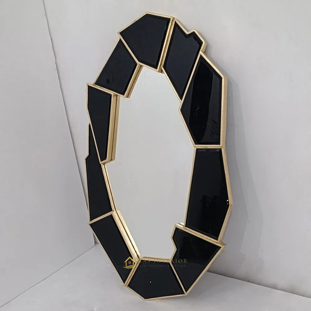 Cermin Dinding Modern Hitam 120×73 cm MI 0101028
