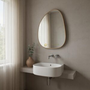 Cermin Dinding Organik Frame Goldleaf 70 x 55 cm MI 0101037