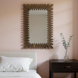 Cermin Dinding Persegi Panjang Brown 3D 120 x 80 cm MI 0101040