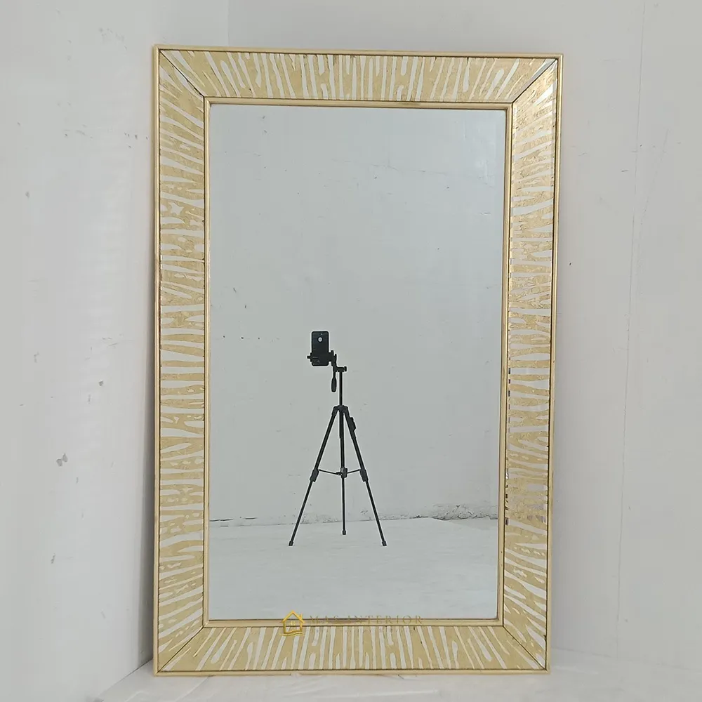 Cermin Dinding Persegi Panjang Gold 140 x 90 cm MI 010141