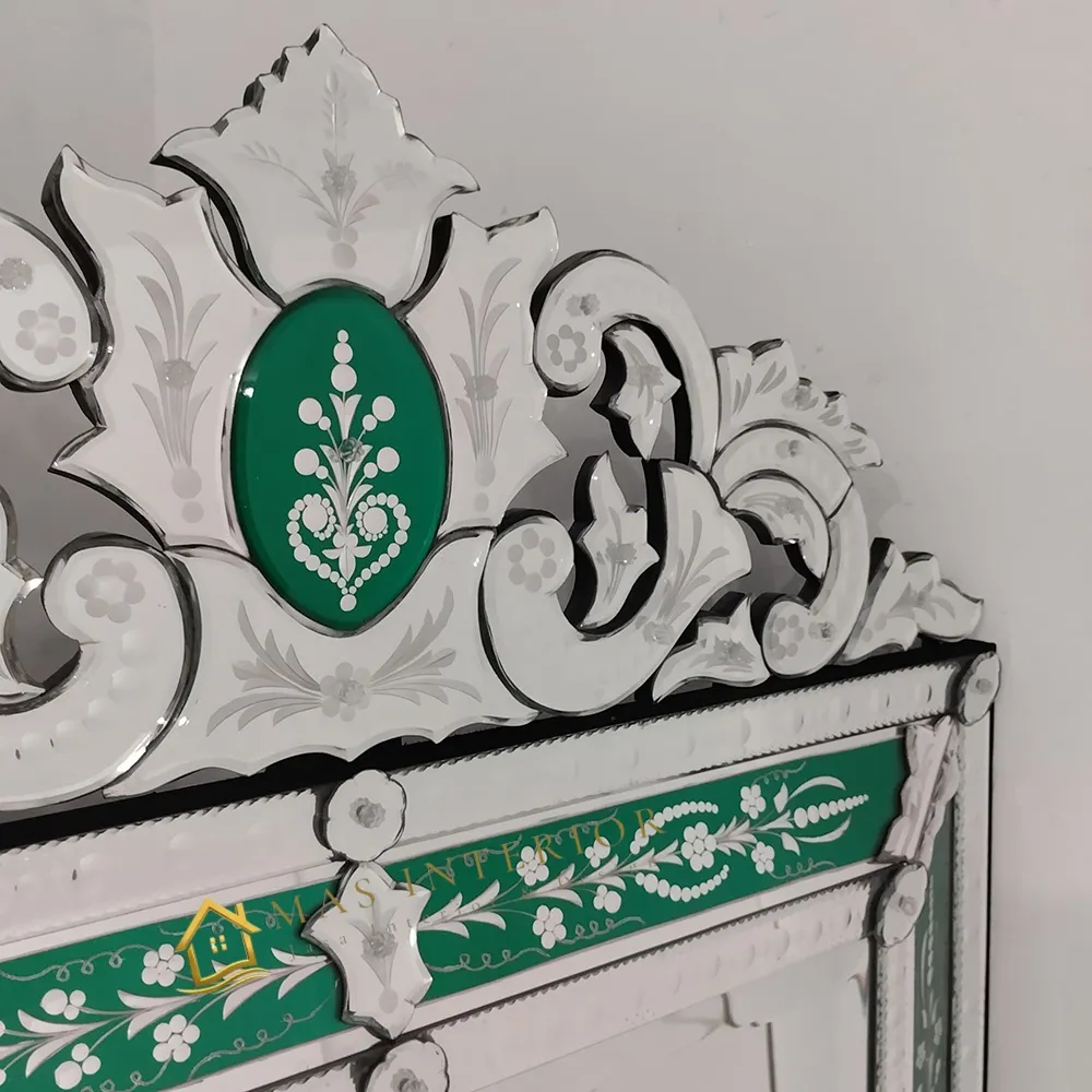 Cermin Dinding Venetian green 160×90 cm MI 0101054
