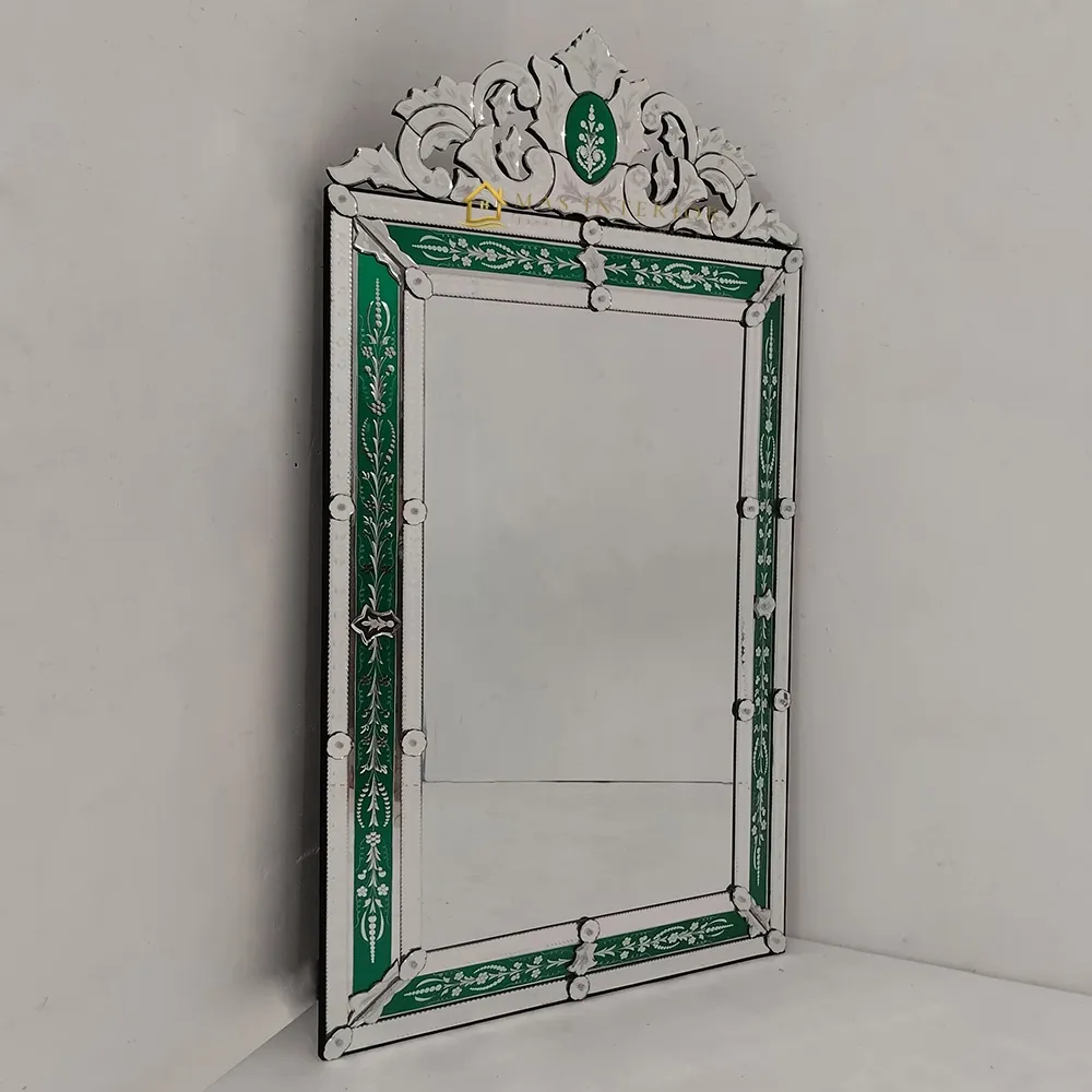 Cermin Dinding Venetian green 160×90 cm MI 0101054
