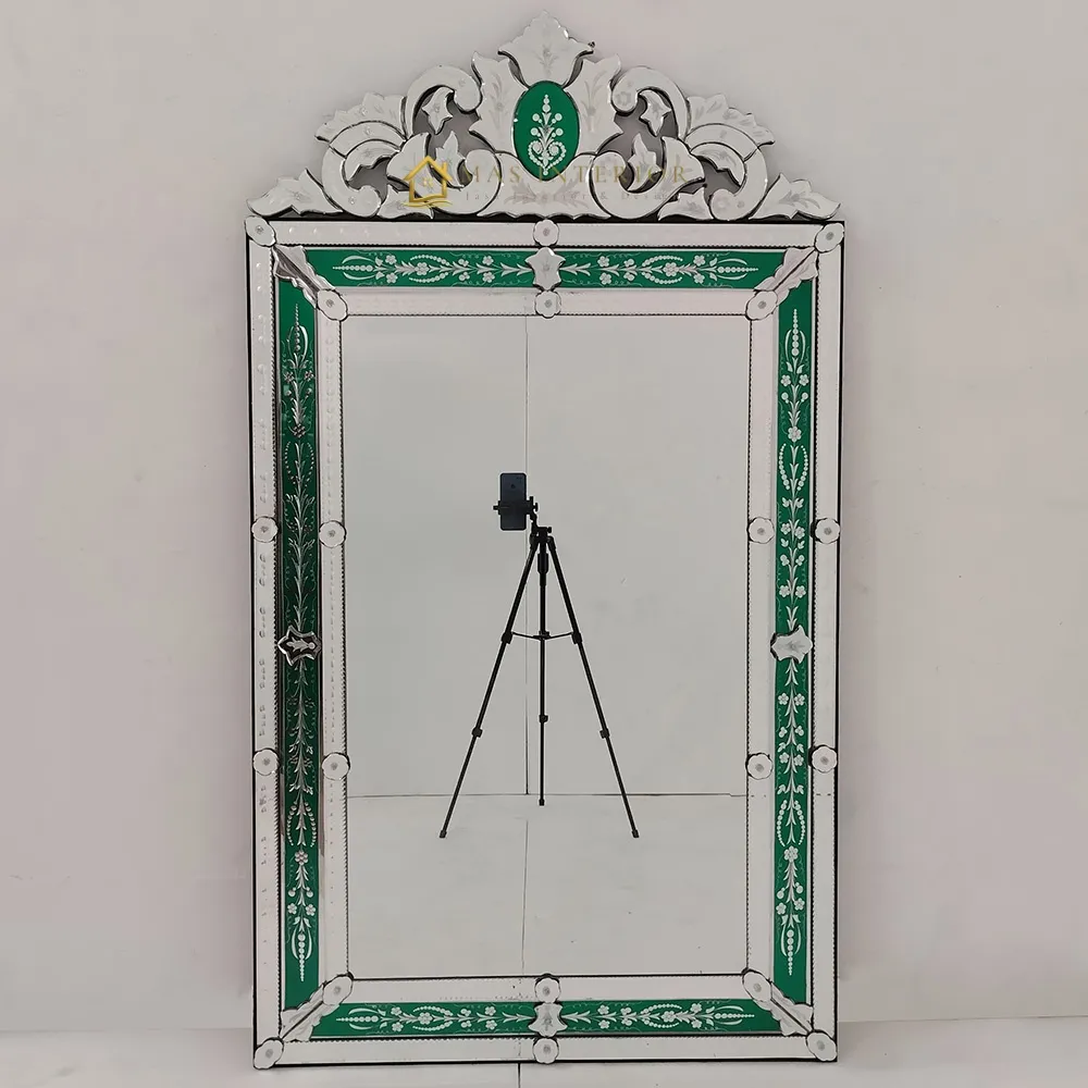 Cermin Dinding Venetian green 160×90 cm MI 0101054
