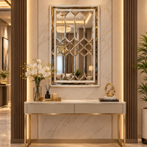 Cermin Bevel Diamond Pillar 122 x 80 cm