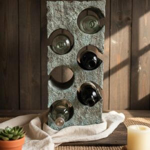 Rak Bar Botol Kayu  22x18x55 cm