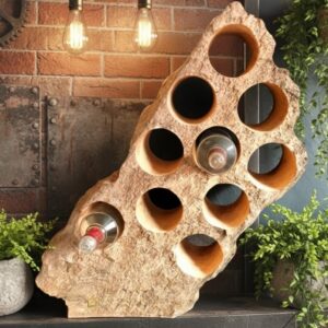 Rak Bar Botol Kayu 22x18x60 cm