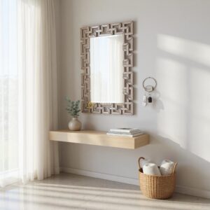 Cermin Dinding Modern Brown 120 x 80 cm MI 0101023