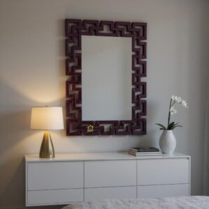 Cermin Dinding Modern Purple 120 x 80 cm MI 0101034