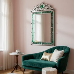 Cermin Dinding Venetian green 160x90 cm MI 0101054