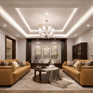 Plafon Gypsum Bertingkat dengan Pencahayaan Modern MI 0501003