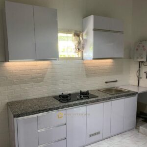 Kitchen Set Minimalis HPL Putih dan Granit MI 0601003