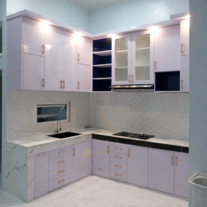 Kitchen Set Minimalis HPL Putih MI 0601005