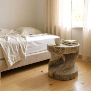 Nakas Kayu Suar Grey 55 x 55 x 50 cm