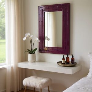Cermin Dinding Modern Purple 123x77cm MI 0101035