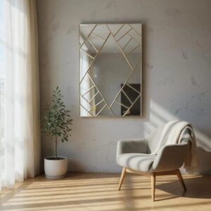 Cermin Dinding Modern Persegi Panjang 140x90cm MI 0101032