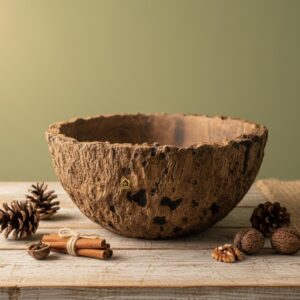 Mangkok Kayu Suar Natural Unik Dekorasi Rumah MI 0303001