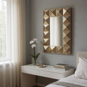Cermin Dinding Diamond 3D Brown 140 x 80 cm MI 0101017